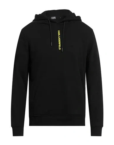 Karl Lagerfeld Man Sweatshirt Black Size M Cotton, Polyester