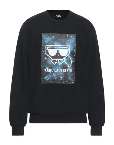 Karl Lagerfeld Man Sweatshirt Black Size S Cotton, Polyester