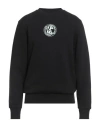 Karl Lagerfeld Man Sweatshirt Black Size M Organic Cotton, Polyester In Black