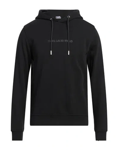 Karl Lagerfeld Man Sweatshirt Black Size S Cotton, Polyester