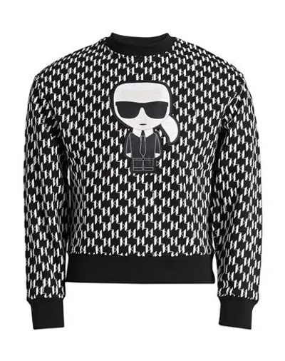 Karl Lagerfeld Man Sweatshirt Black Size Xs Cotton, Polyester