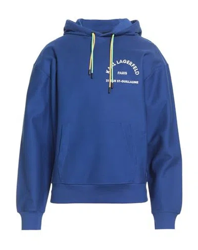 Karl Lagerfeld Man Sweatshirt Blue Size L Cotton