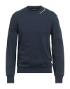 Karl Lagerfeld Man Sweatshirt Navy Size L Organic Cotton In Blue