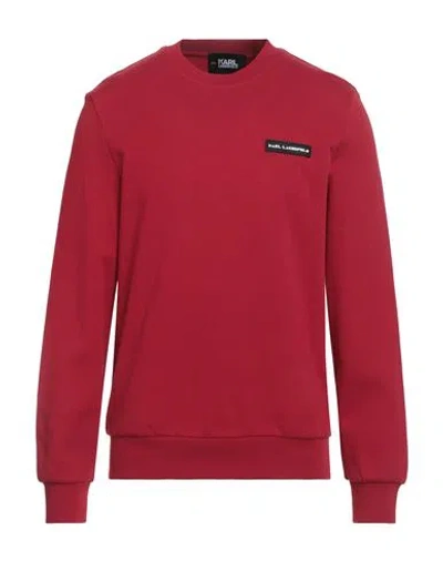 Karl Lagerfeld Man Sweatshirt Red Size L Organic Cotton