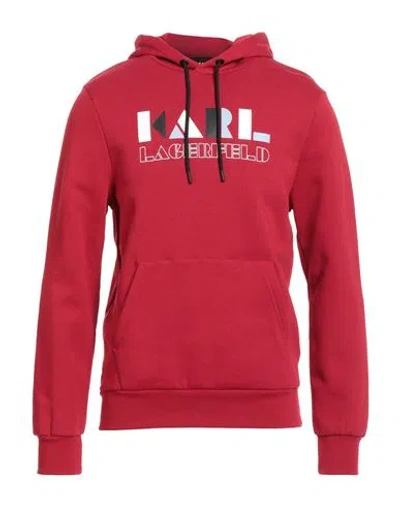 Karl Lagerfeld Man Sweatshirt Red Size S Organic Cotton