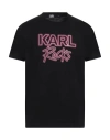 Karl Lagerfeld Man T-shirt Black Size L Cotton