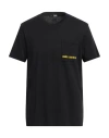 Karl Lagerfeld Flocked-logo Pocket T-shirt In Black