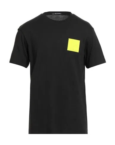 Karl Lagerfeld Man T-shirt Black Size L Organic Cotton