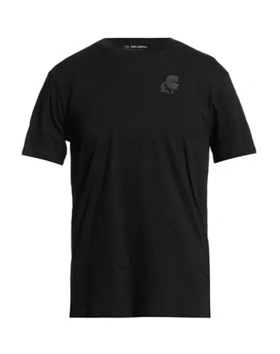 Karl Lagerfeld Man T-shirt Black Size S Organic Cotton