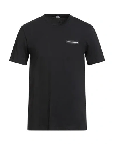 Karl Lagerfeld Man T-shirt Black Size S Organic Cotton
