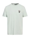 Karl Lagerfeld Man T-shirt Light Green Size L Cotton, Elastane