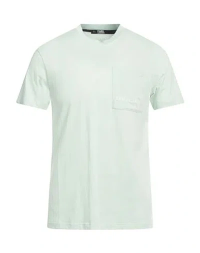 Karl Lagerfeld Man T-shirt Light Green Size S Cotton