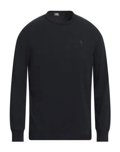 Karl Lagerfeld Man T-shirt Navy Size L Cotton, Elastane