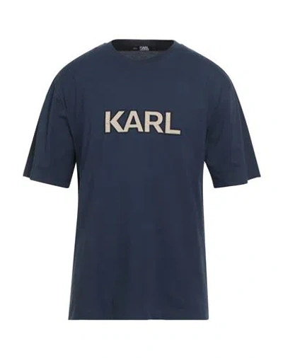 Karl Lagerfeld Man T-shirt Navy Size M Organic Cotton