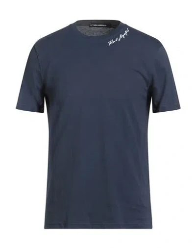 Karl Lagerfeld Man T-shirt Navy Size S Organic Cotton