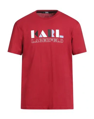Karl Lagerfeld Man T-shirt Red Size L Organic Cotton