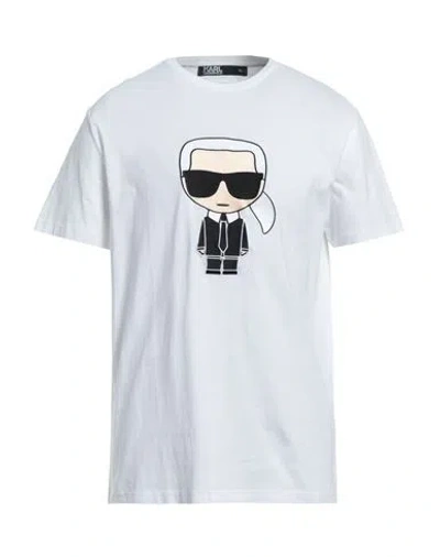 Karl Lagerfeld Man T-shirt White Size L Cotton
