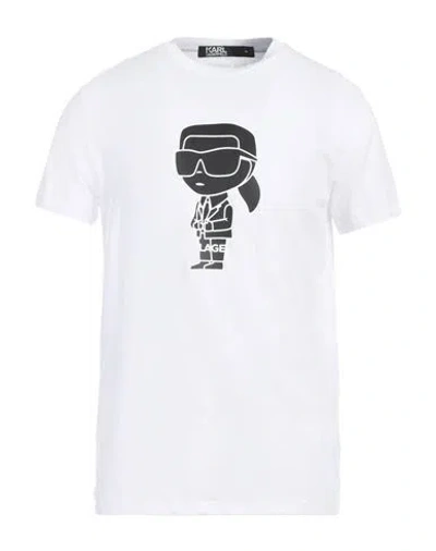 Karl Lagerfeld Ikonik Karl Cotton T-shirt In White