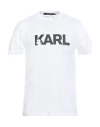 Karl Lagerfeld Man T-shirt White Size M Organic Cotton