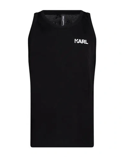 Karl Lagerfeld Man Tank Top Black Size L Cotton