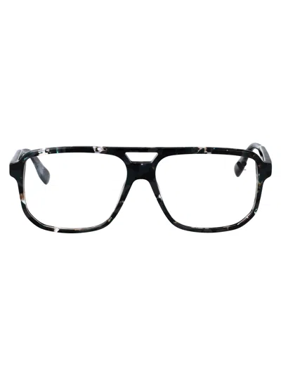 Karl Lagerfeld Marble Grey Acetate Glasses In Black