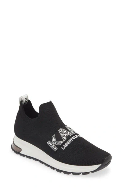 Karl Lagerfeld Maries Crystal Sneaker In Black