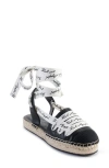 Karl Lagerfeld Mariko Womens Woven Closed Toe Espadrilles In Black