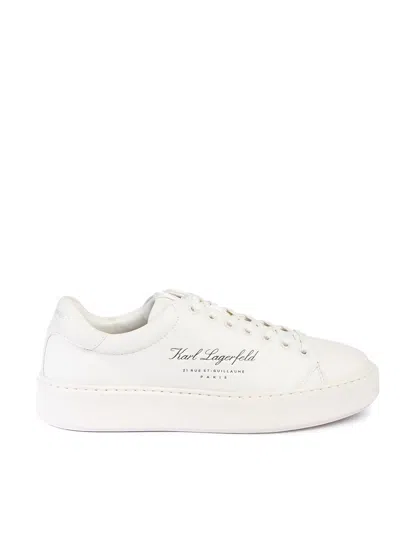 Karl Lagerfeld Maxi Cup Hotel Karl Platform Sneakers In White