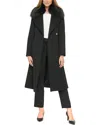 Karl Lagerfeld Maxi Wrap Coat In Black