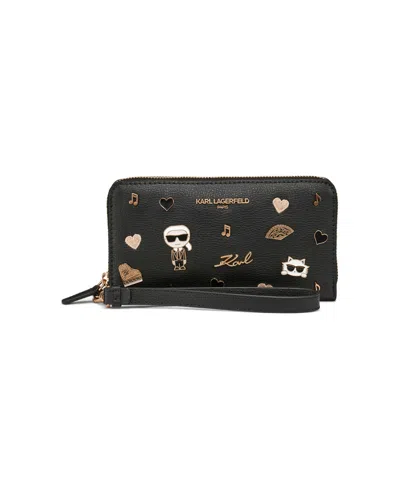 Karl Lagerfeld Maybelle Continental Zip Wallet In Multi