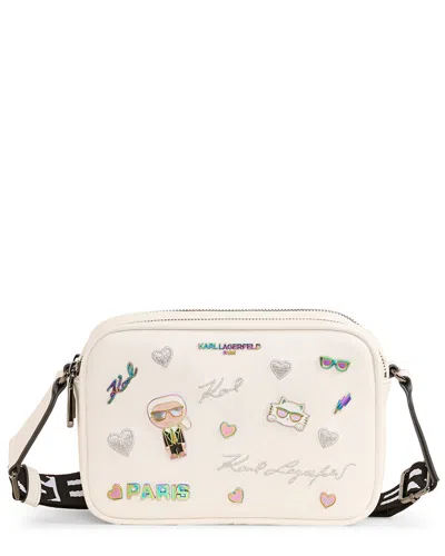 Karl Lagerfeld Maybelle Crossbody In White,spark