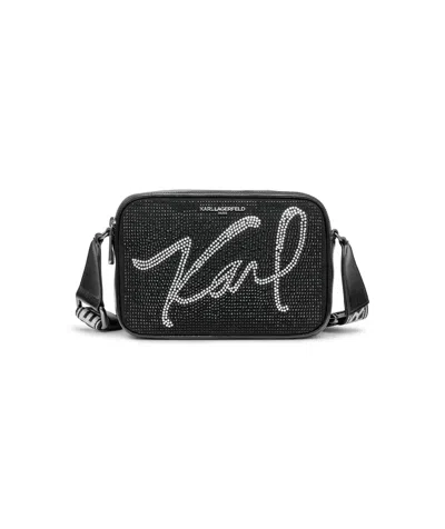Karl Lagerfeld Maybelle Crossbody In Black,silver
