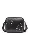 Karl Lagerfeld Maybelle Double Zip Charm Crossbody In Blk,dk Gun