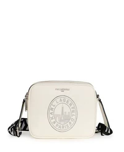 Karl Lagerfeld Maybelle Mini Crossbody Bag In White Sky