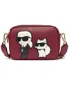 Karl Lagerfeld Maybelle Mini Top Zip Crossbody Bag In Burgundy