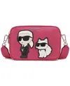 Karl Lagerfeld Maybelle Mini Top Zip Crossbody Bag In Pink