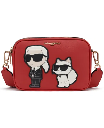 Karl Lagerfeld Maybelle Mini Top Zip Crossbody Bag In Red