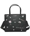 Karl Lagerfeld Paris Maybelle Satchel In Black