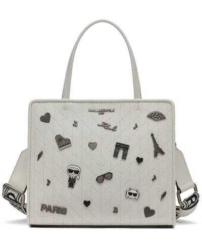 Karl Lagerfeld Maybelle Satchel In Gray