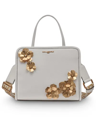 Karl Lagerfeld Maybelle Satchel Bag In White