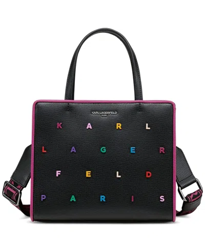 Karl Lagerfeld Maybelle Satchel In Black Multi