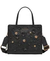 Karl Lagerfeld Maybelle Satchel With Floral Pins
