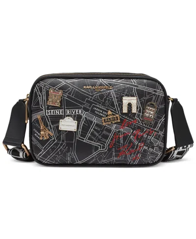 Karl Lagerfeld Maybelle Small Camera Crossbody In Black Multi,black