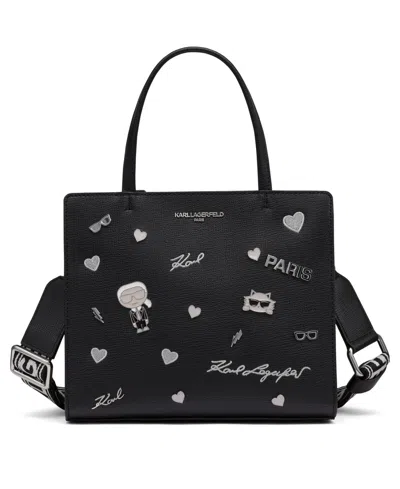 Karl Lagerfeld Maybelle Small Satchel Bag In Black