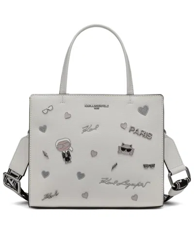 Karl Lagerfeld Maybelle Small Satchel Bag In White