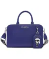Karl Lagerfeld Maybelle Small Satchel In Blue Violet