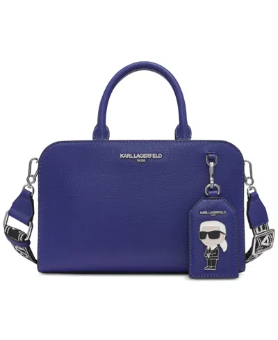 Karl Lagerfeld Maybelle Small Satchel In Blue Violet