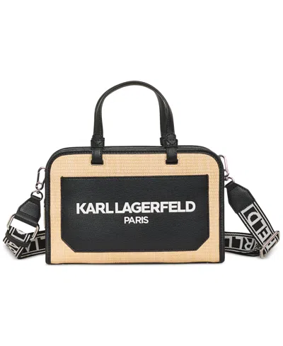 Karl Lagerfeld Maybelle Small Top Handle Satchel In Natural,bl