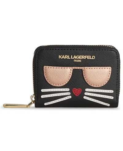 Karl Lagerfeld Maybelle Top Zip Wallet In Black