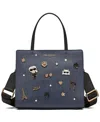 Karl Lagerfeld Maybelle Zip Top Satchel Bag In Gray
